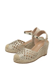 Dunlop Gold Wedge Shoes - Image 2 of 4