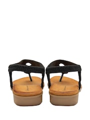 Dunlop Black Tear-Drop Sandals - Image 2 of 3