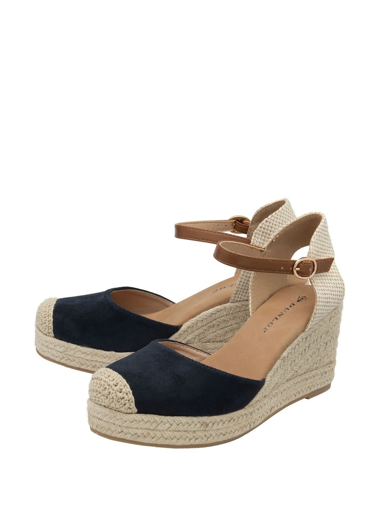 Dunlop Blue Wedge Shoes - Image 2 of 4