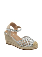 Dunlop Silver Wedge Shoes - Image 1 of 4