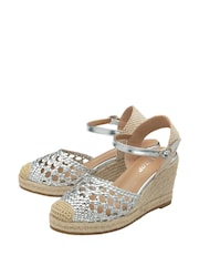 Dunlop Silver Wedge Shoes - Image 2 of 4