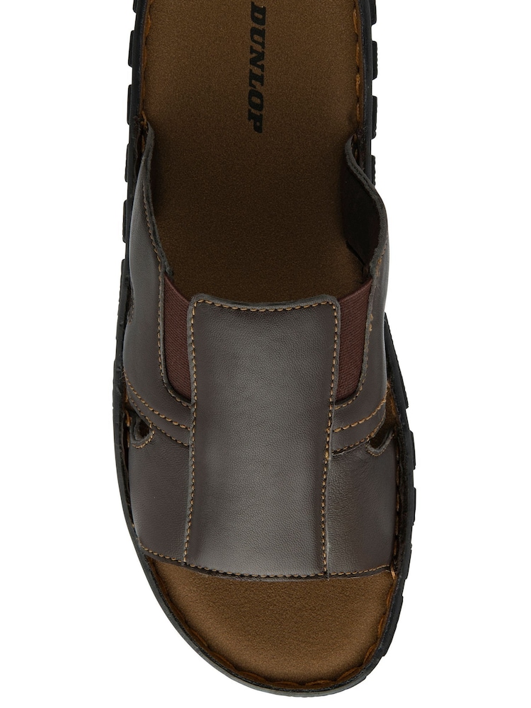 Dunlop Brown Mens Leather Mules - Image 4 of 4 Dunlop Brown Mens Leather Mules - Image 4 of 4