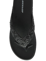 Dunlop Black Toe-Post Sandals - Image 4 of 4