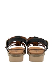 Dunlop Black Twin Strap T-Bar Buckle Sandals - Image 3 of 4