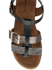 Dunlop Black Twin Strap T-Bar Buckle Sandals - Image 4 of 4