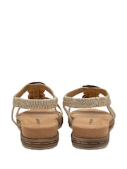 Dunlop Gold T-Bar Elasticated Sandals - Image 3 of 4