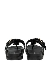 Dunlop Black Toe-Post Footbed Sandals - Image 3 of 4