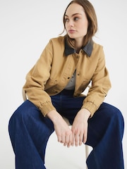 River Island куртка-пилот из 100хлопка с воротником из искусственной кожи River Island - Изображение 2 из 6