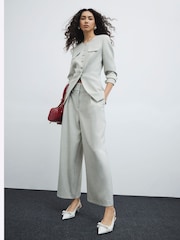 River Island Grey High Waisted Wide Leg Trousers - Image 2 of 4