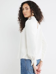 River Island Cream Floral Applique Blouse - Image 2 of 6