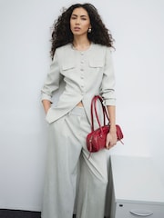River Island Grey Military Blazer - Image 1 of 1
