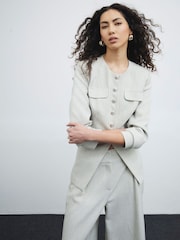 River Island Grey Military Blazer - Image 3 of 4