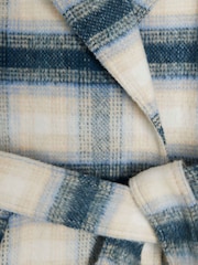 River Island Blue Check Belted Coat - Image 6 of 6