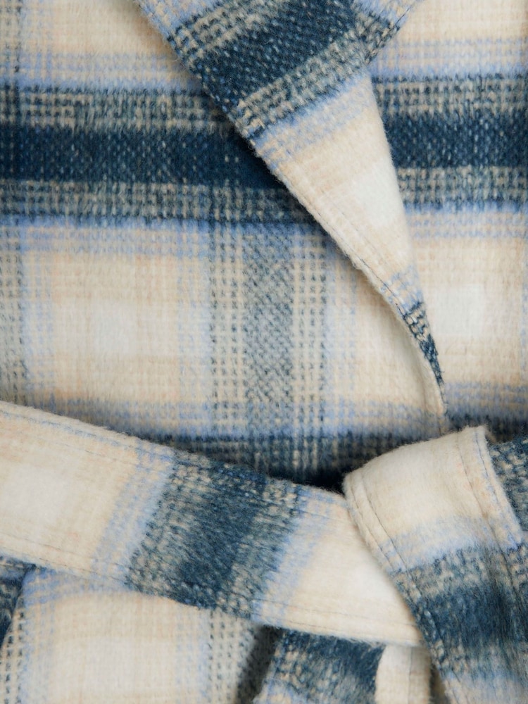 River Island Blue Check Belted Coat - Image 6 of 6