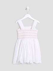 River Island White Girls Broidery Hem Dress - Image 2 of 4
