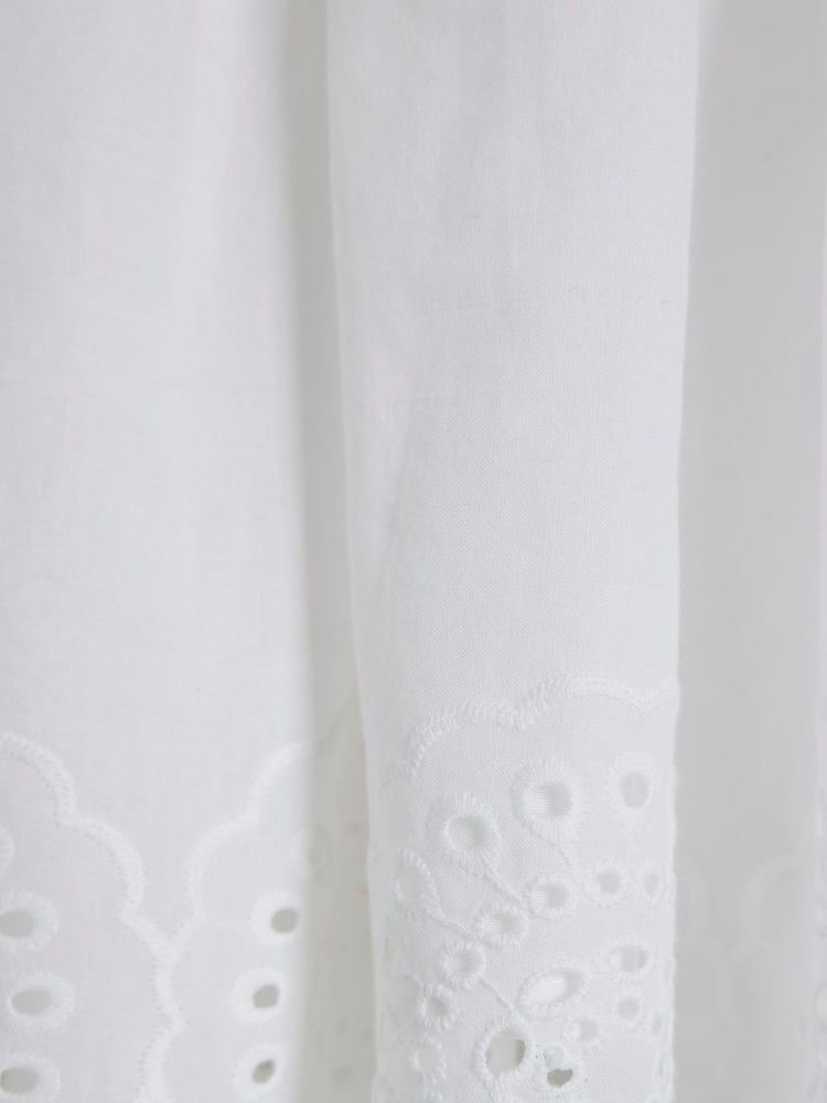 River Island White Girls Broidery Hem Dress - Image 3 of 4