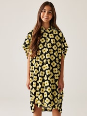 Regatta Black Orla Kiely Girls Towel Robe - Image 1 of 7