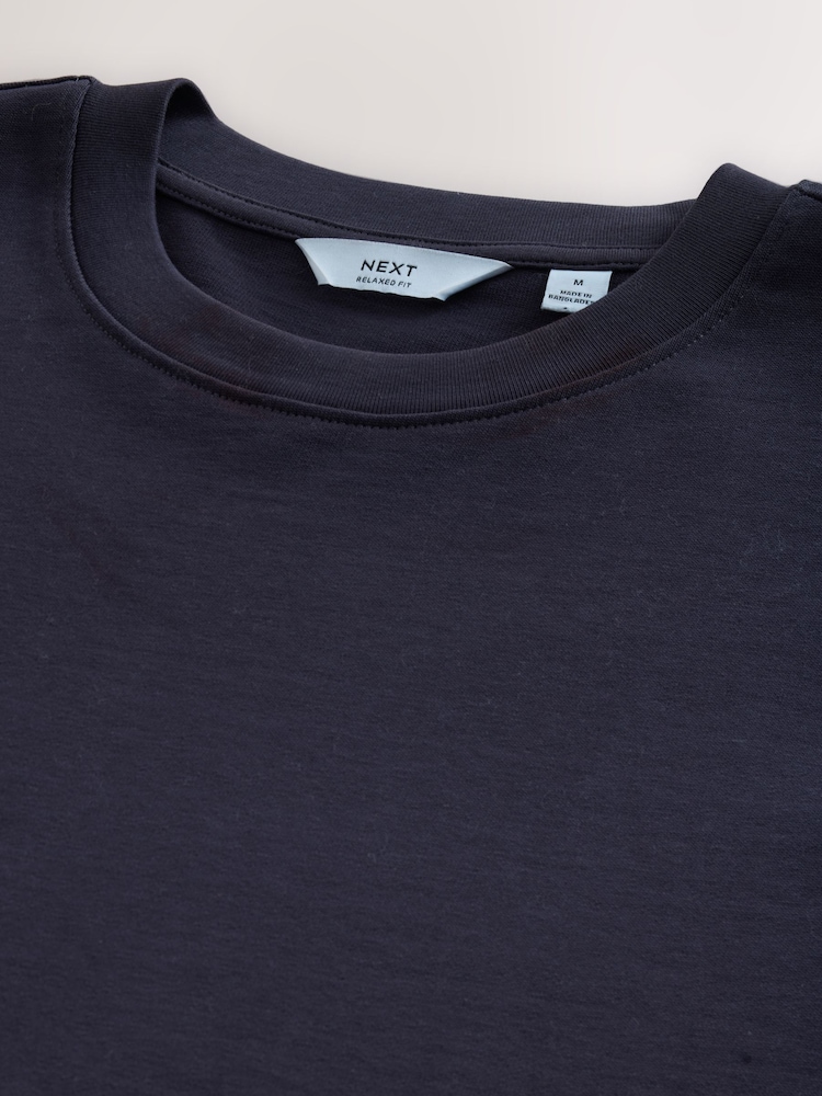 Purple Relaxed Fit Heavyweight T-Shirt - Image 8 of 8 Purple Relaxed Fit Heavyweight T-Shirt - Image 8 of 8