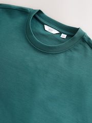 Teal Blue Relaxed Fit Heavyweight T-Shirt - Image 2 of 3