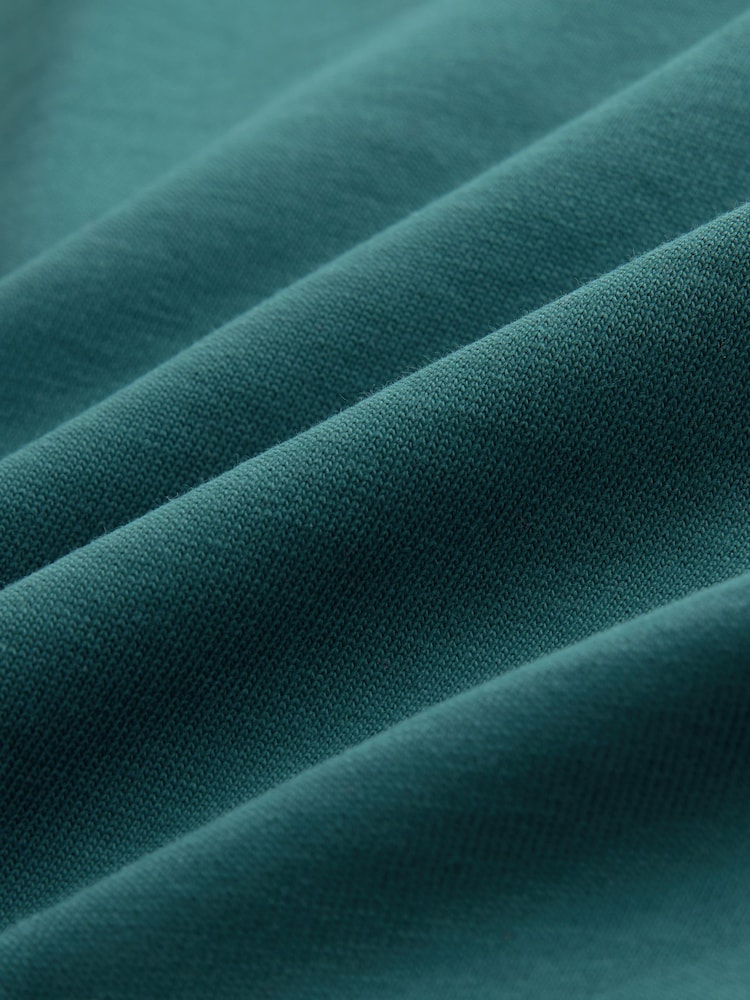 Teal Blue Relaxed Fit Heavyweight T-Shirt - Image 3 of 3