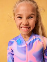 Purple Long Sleeved Sunsafe Swimsuit (3-16yrs) - Image 3 of 7