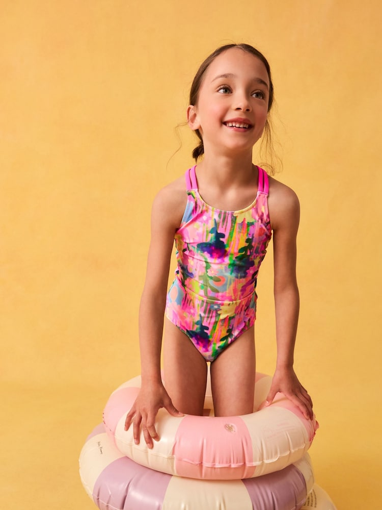 Rainbow Double Strap Swimsuit (3-16yrs) - Image 3 of 7