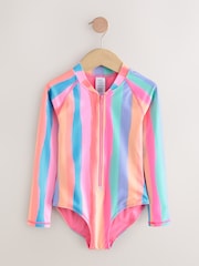 Rainbow Stripe Long Sleeved Swimsuit (3-16yrs) - Image 5 of 8