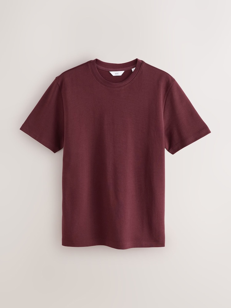 Rojo intenso - Corte estándar - Camiseta gruesa de vestir y tacto suave - Imagen 1 de 3