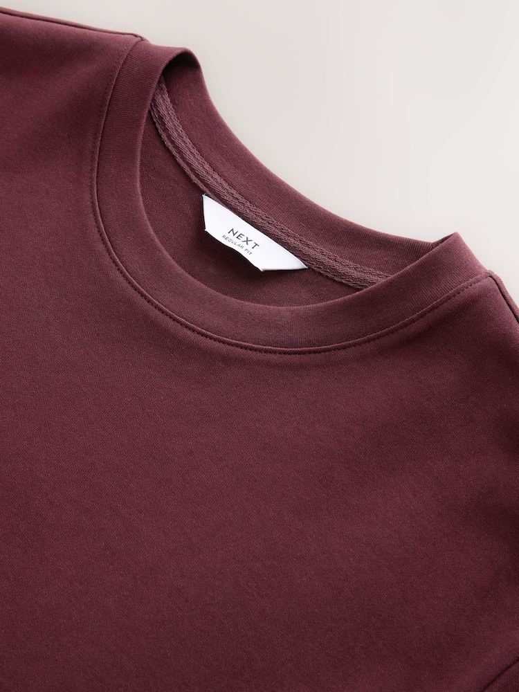 Rojo intenso - Corte estándar - Camiseta gruesa de vestir y tacto suave - Imagen 2 de 3