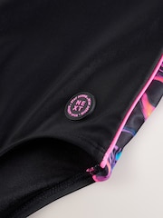 Black/Pink Double Strap Swimsuit (3-16yrs) - Image 7 of 8