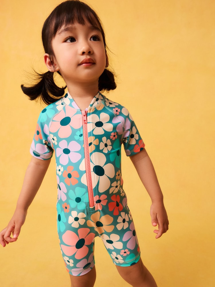 Stampy Floral Sunsafe Swimsuit (3mths-10yrs) - Image 1 of 8