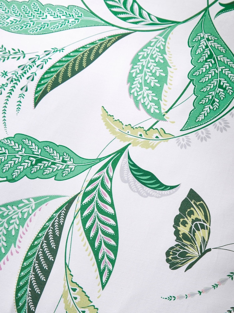 Sara Miller Spring Green Fern Garden Duvet Cover and Pillowcase Set - Image 2 of 4