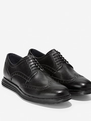 Cole Haan Mens Wide Fit Original Grand Wingtip Oxford Brown Shoes - Image 2 of 6