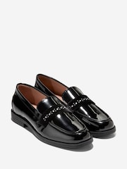 Cole Haan Womens Stassi Embelliished Black Loafers - Image 2 of 7