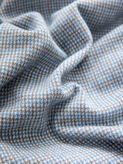 Blue Dogtooth Brushed Patterned T-Shirt - Image 7 of 7