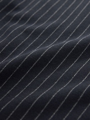 Navy Pin Stripe Brushed Patterned T-Shirt - Image 7 of 7