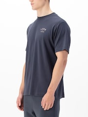 Luke 1977 Blue 100% Cotton Drayton Porpoise Relaxed Fit T-Shirt - Image 3 of 6