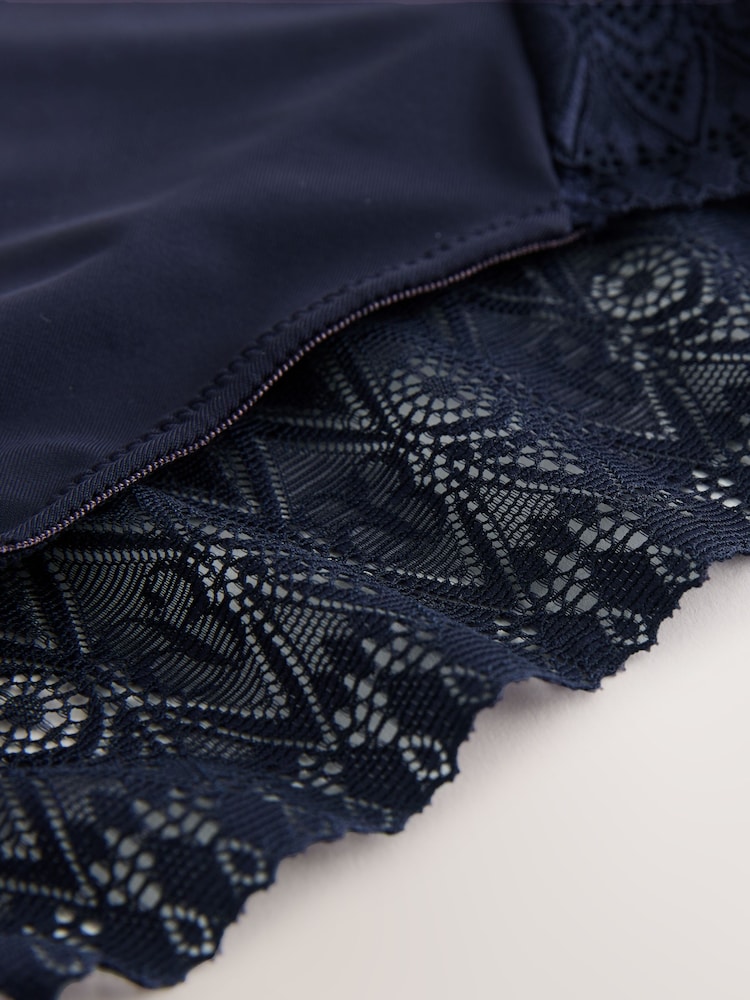 B by Ted Baker Navy Floral High Waist Briefs 2 Pack - Image 11 of 11