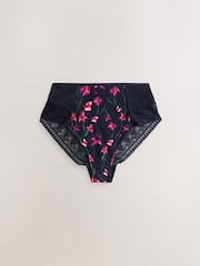 B by Ted Baker Navy Floral High Waist Briefs 2 Pack - Image 7 of 11