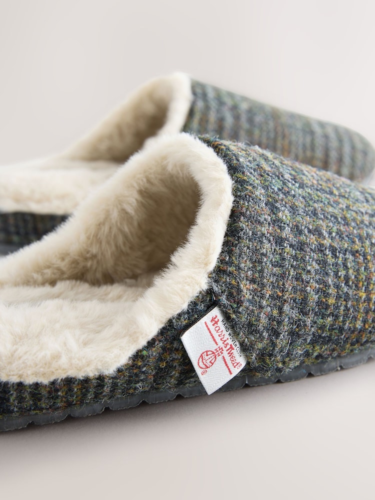 Brown Harris Tweed Mule Slippers - Image 6 of 6 Brown Harris Tweed Mule Slippers - Image 6 of 6