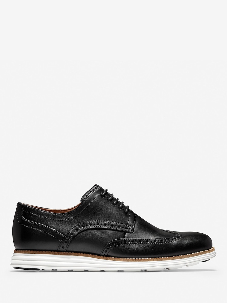 Cole Haan Mens Wide Fit Original Grand Wingtip Oxford Brown Shoes - Image 1 of 6