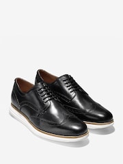 Cole Haan Mens Wide Fit Original Grand Wingtip Oxford Brown Shoes - Image 2 of 6