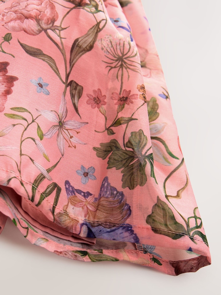Pink Fairy Flower Print Corsage Dress (3mths-8yrs) - Image 6 of 6 Pink Fairy Flower Print Corsage Dress (3mths-8yrs) - Image 6 of 6