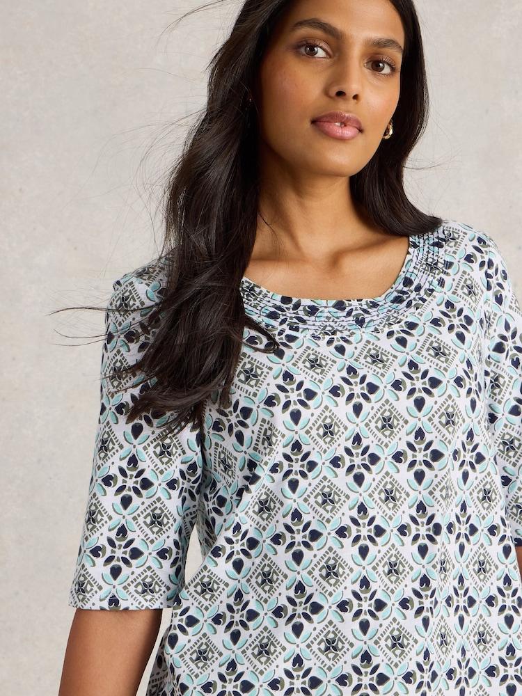 White Stuff White 100% Organic Cotton Weaver Jersey T-Shirt - Image 4 of 6