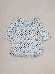 White Stuff White 100% Organic Cotton Weaver Jersey T-Shirt - Image 5 of 6