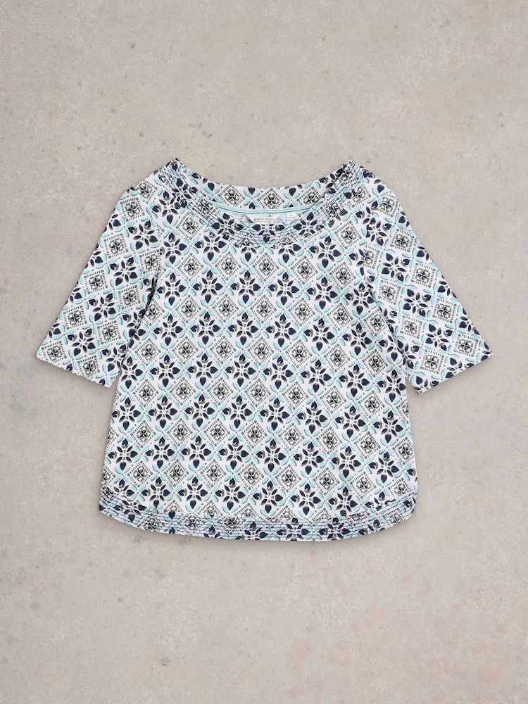White Stuff White 100% Organic Cotton Weaver Jersey T-Shirt - Image 5 of 6