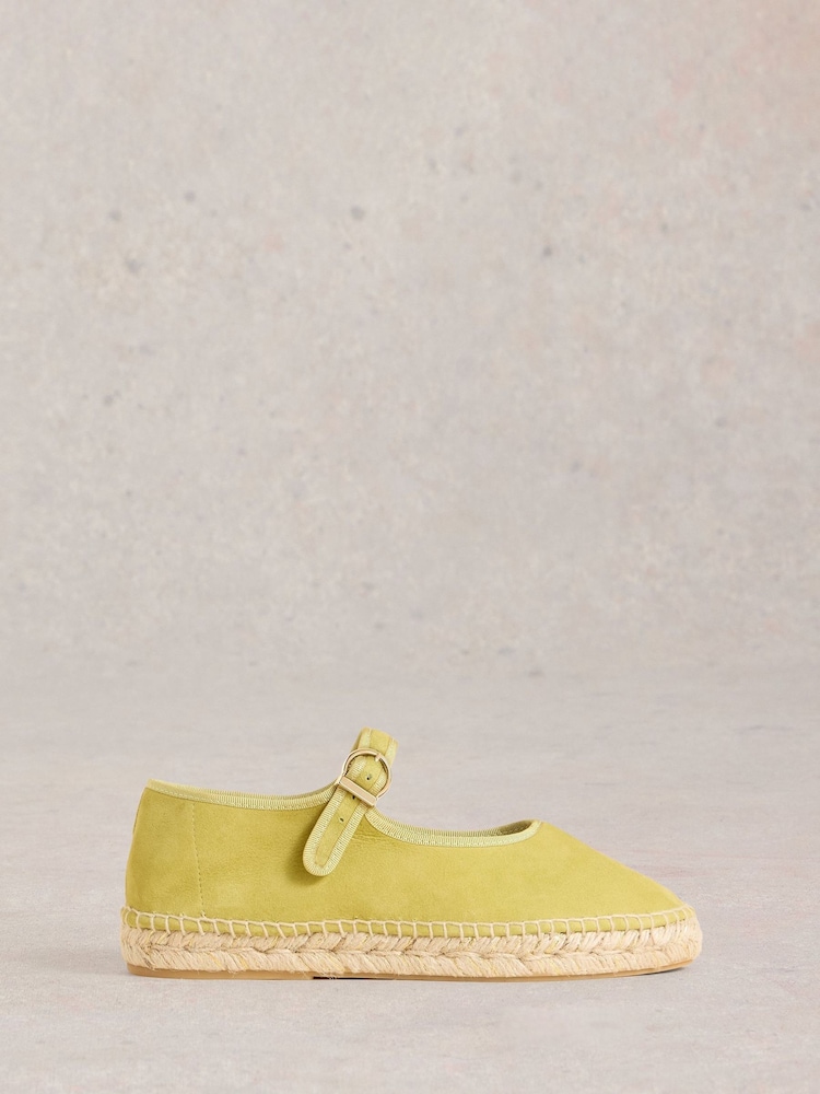 White Stuff Green Mary Jane Espadrilles - Image 1 of 4