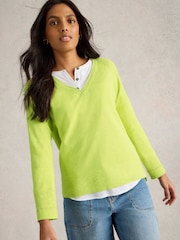 White Stuff Yellow Naria Jumper - Image 1 of 6