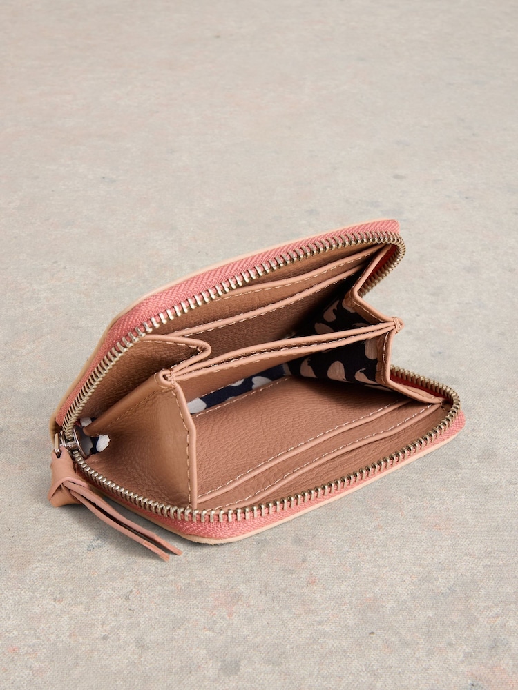 White Stuff Pink Cerys Zip Around Purse - Image 4 of 4