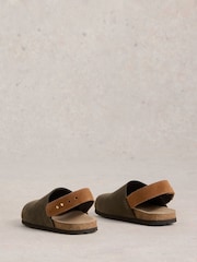 White Stuff Green Mary Slingback Footbed Sandals - Image 3 of 4
